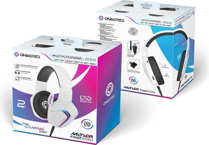Actual product image Oniverse Gaming Headset Meteor - Frost White (Cable)