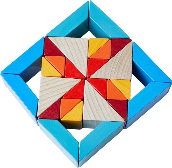 Actual product image Haba 3D Lego game Cube Mosaic (German, Italian, French, English)