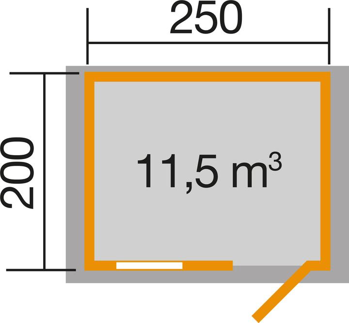 Actual product image Weka Holzbau Garden Shed Premium28 FT, 250 x 200