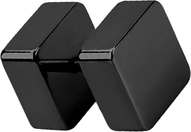 Produktbild Star Piercing Fake Plug quadratisch schwarz (ohne Messing, Chirurgenstahl 316L)