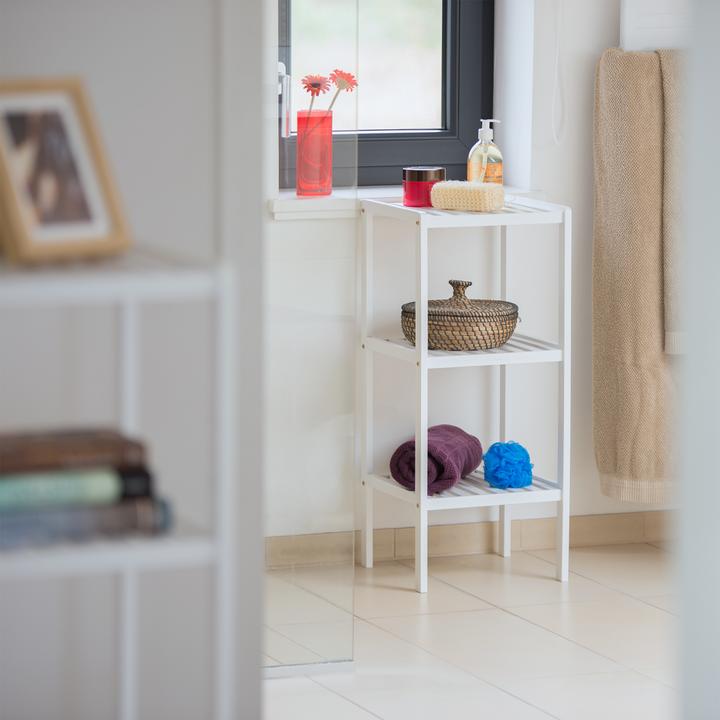 Actual product image Relaxdays Bamboo Bathroom Shelf (34.5 x 33 x 80 cm)