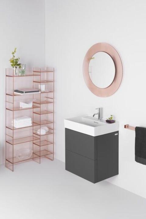 Image du produit Laufen Miroir KARTELL 780x780mm, avec éclairage LED rose poudré (Ø 78 cm)