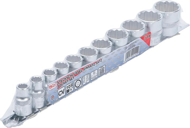 Image du produit BGS Jeu de Douilles, douze pans 10 mm (3/8") en pouce 11 pièces