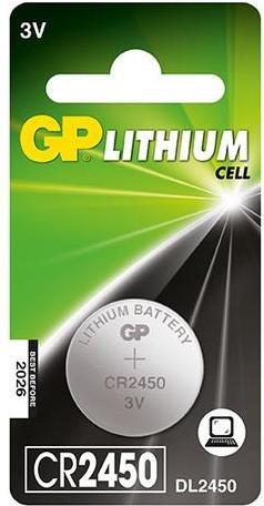 Produktbild GP Batteries Knopfzelle Lithium CR2450, 5er (5 Stk., CR2450, 610 mAh)