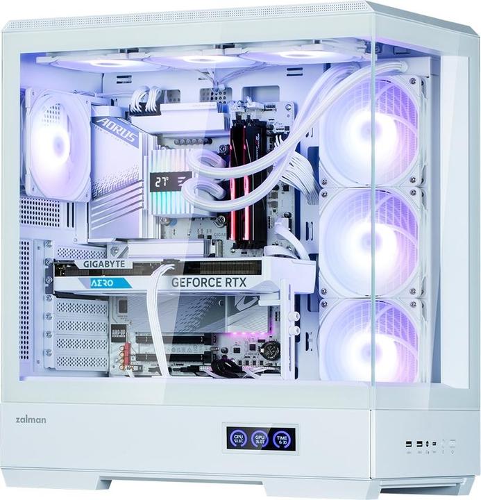 Image du produit Zalman GHE P50 DS ATX Boîtier en verre trempé Panoramic View - Blanc (ATX)