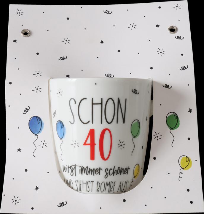 Immagine prodotto Magni Tazza di compleanno 40 bianca 330ml (330 ml, 1 x)