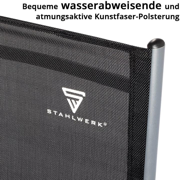 Produktbild Stahlwerk Campingstuhl 2er Set Gartenstuhl Klappstuhl Alustuhl Hochlehner
