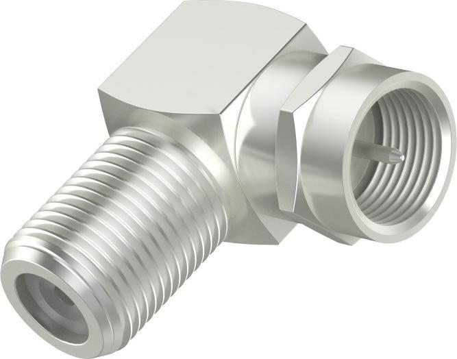 Immagine prodotto Hama Adattatore SAT, spina F - raccordo F, 90 (Cavi antenna)