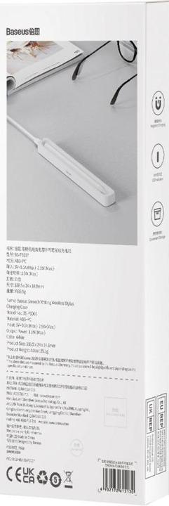 Actual product image Baseus Wireless charging case for Smooth Writing Stylus (white)