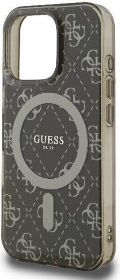 Actual product image Guess GUHMP16LH4DTEW iPhone 16 Pro 6.3" brązowy/brown hardcase IML 4G Background MagSafe (Apple iPhone 16 Pro)