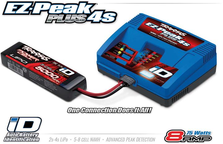 Immagine prodotto Traxxas EZ-Peak PLUS 8-AMP NiMH/2-4S LiPo Fast Charger