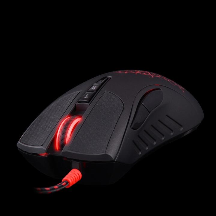 Actual product image A4Tech Bloody A90A Blazing, 6200DPI, optinė, 8kl., su laidu USB, juoda, do gry, V-Track, CORE3 (Cable)