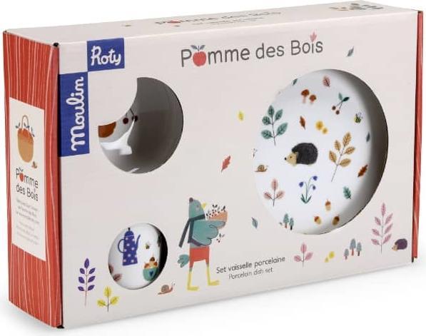 Image du produit Moulin Roty Set de vaisselle en porcelaine Pomme des Bois