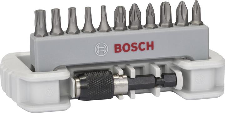 Produktbild Bosch Professional Zubehör 11-tlg. Schrauberbit-Set inklusive Bithalter, PH, PZ, T, 25 mm (PH2, PZ2, PH1, T10, T15, PZ1, T20, PH3, PZ3, T25, T30)
