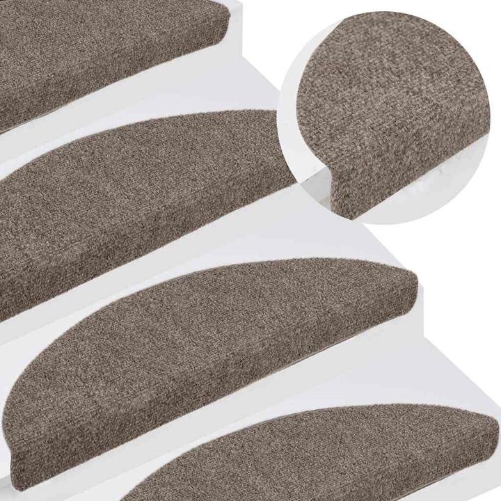 VidaXL Selbstklebende Stufenmatten, 15 Stück, cremefarben, 56x17x3cm (56 x 17 x 3 cm)