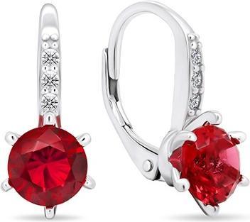Produktbild Brilio Silver - Beautiful silver earrings with red zircons EA430WR