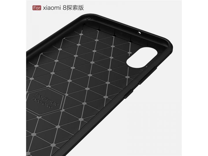 Produktbild Screenguard Xiaomi Mi 8 Pro Hülle Carbon Brushed Soft TPU (Xiaomi Mi 8 Pro)