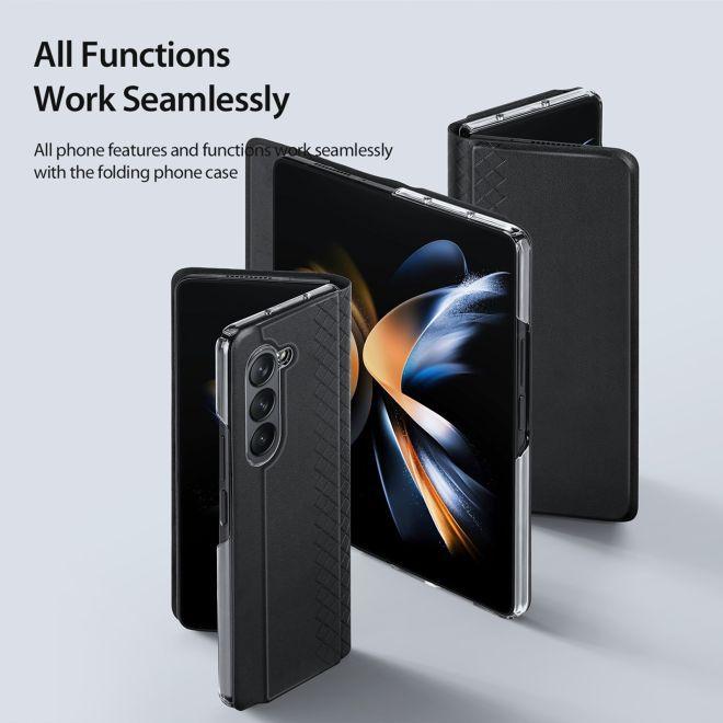 Produktbild Dux Ducis Samsung Galaxy Z Fold5 5G Bril Wallet Flip Ledertasche - Rosa (Samsung Galaxy Z)