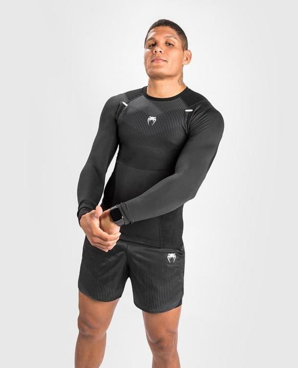 Actual product image Venum Biomecha Rashguard Long Sleeves - Black/Grey - XL (XL)