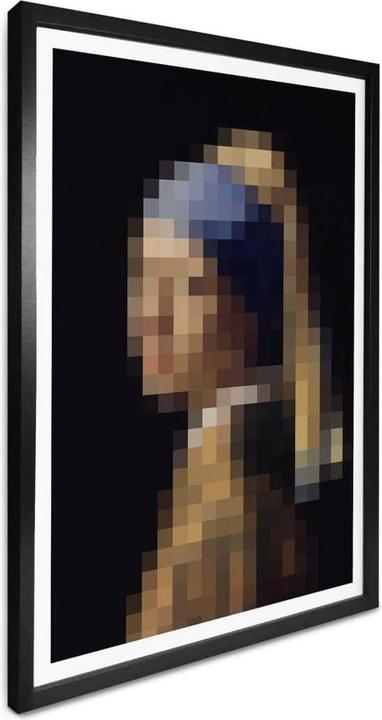 Produktbild Trenddeko Pixelart - Vermeer - Das Mädchen mit dem Perlenohrring (120 x 150 cm)