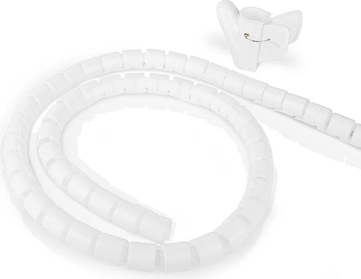 Immagine prodotto Nedis Manicotto di gestione dei cavi 2,00 m 1 pezzo spessore massimo del cavo: 32 mm PE Bianco (Foro cavo, 200 cm)