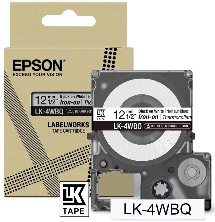 Epson Label Cassette Lk-4wbq (1.20 cm, Black)