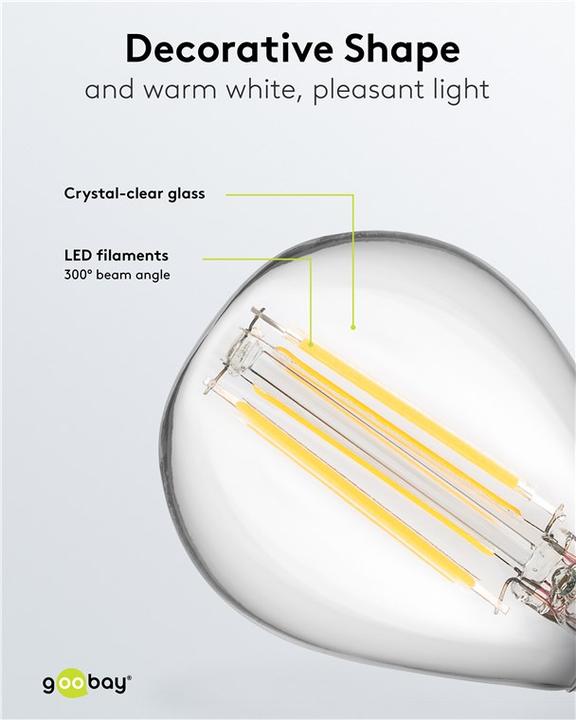 Produktbild Goobay Filament-LED-Mini-Globe, 4 W (E14, 4 W, 470 lm, 1 x, E)
