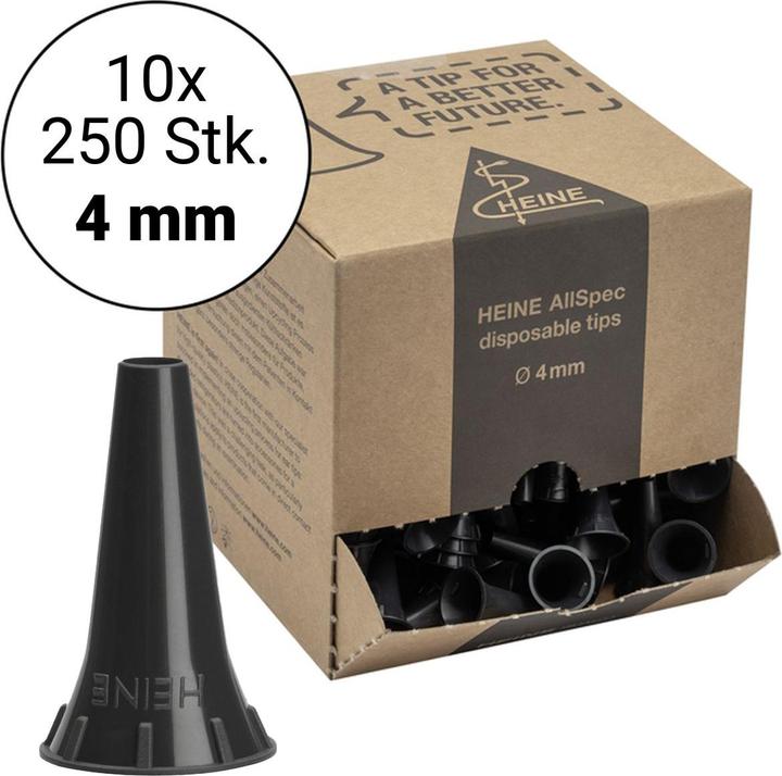 Heine AllSpec Einweg-Tips 4.0 mm - 10x 250 Otoskop-Trichter