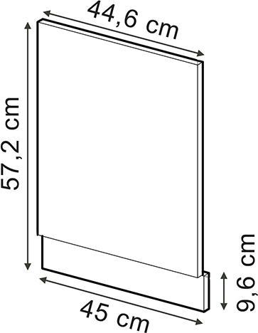Produktbild Vicco Geschirrspülblende R-Line, Anthrazit Landhaus/Goldkraft Eiche, 45 cm, AP Eiche