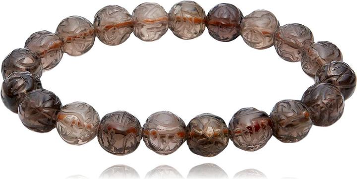 Leyda Rauchquarz Armband (19 cm, Farbstein)
