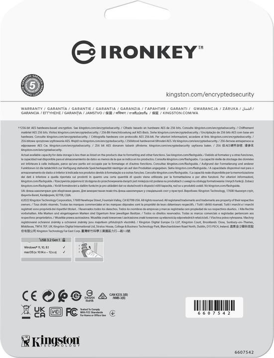Actual product image Kingston IronKey Vault Privacy 50 (8 GB, USB-A, USB 3.2)