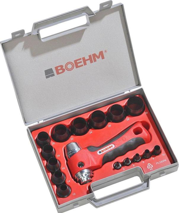 Boehm Punch set incl. handle 18" -1 316", 16 pieces