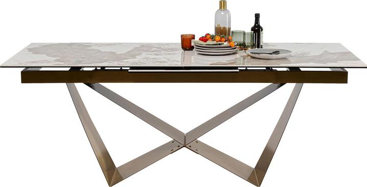 Produktbild Kare Design Ausziehtisch Connesso Brass 200(+60)x100cm