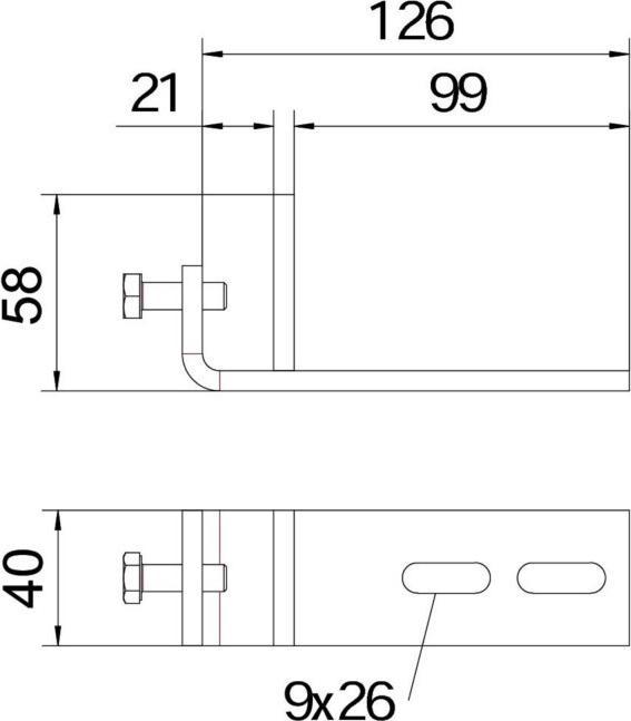 Actual product image OBO Bettermann OBO BFK 132/58 fastening end piece