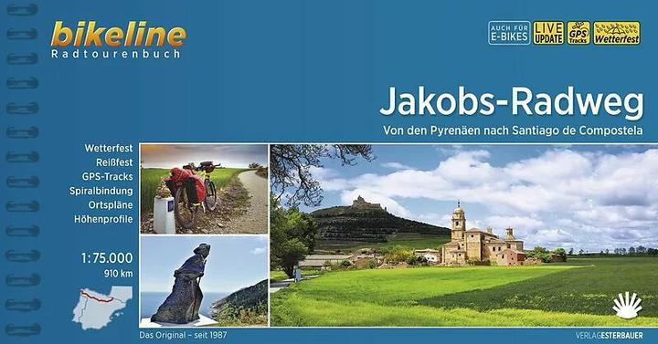 Actual product image bikeline Radtourenbuch Jakobs-Radweg (German, Esterbauer publishing house, 2023)