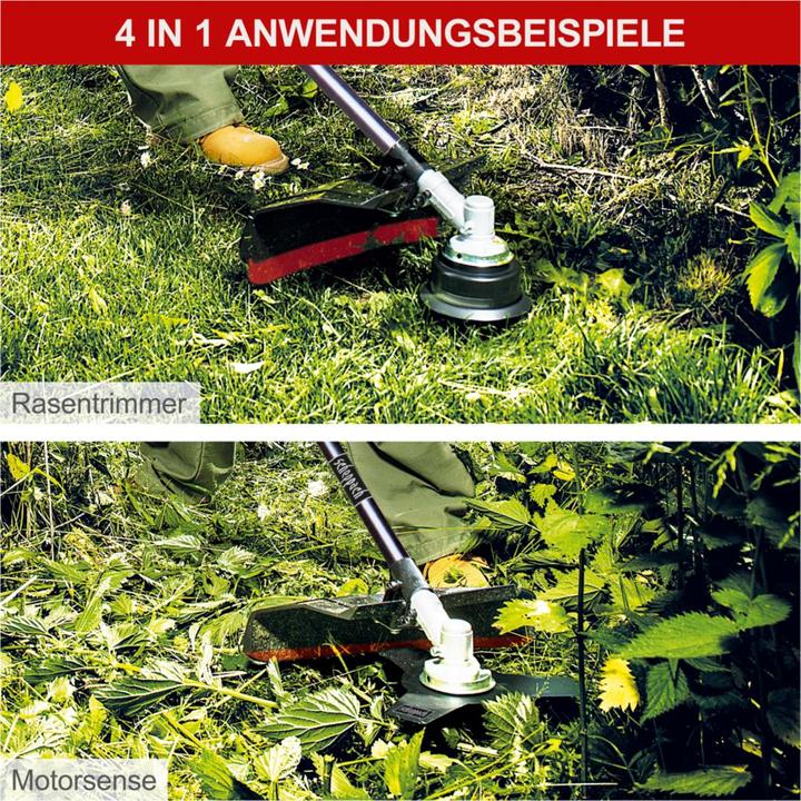 Actual product image Scheppach 4in1 Multi Garden Unit MFH3300-4P 1.22PS (Trim line, Metal cutting blade)