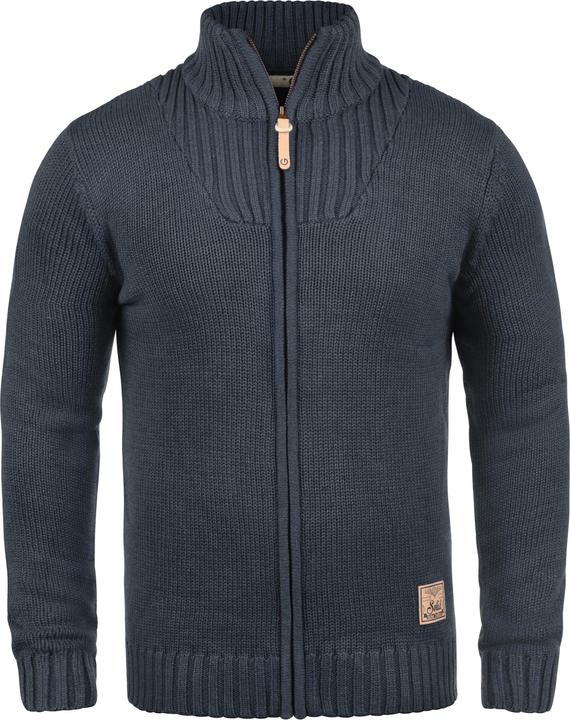 Image du produit Solid Poul Cardigan Gilet Veste En Grosse Maille Pour Homme Avec Col Droit (M)