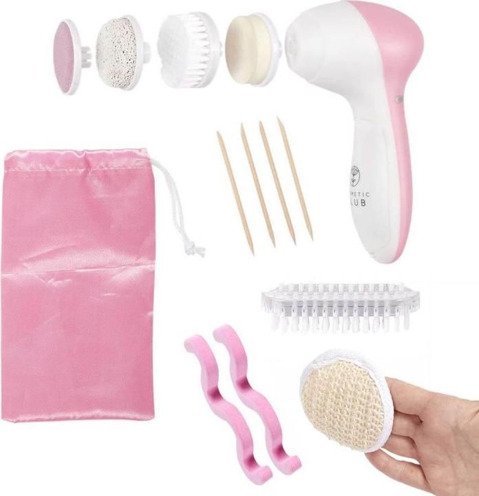 Cosmetic Club Set de pédicure avec lime à pied électrique - 14 pièces