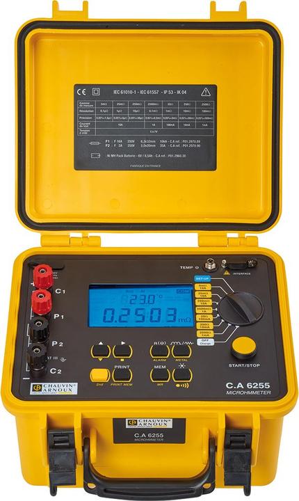 Image du produit Chauvin Arnoux CA6255 Ohmètre Calibré selon la norme (CAT III)