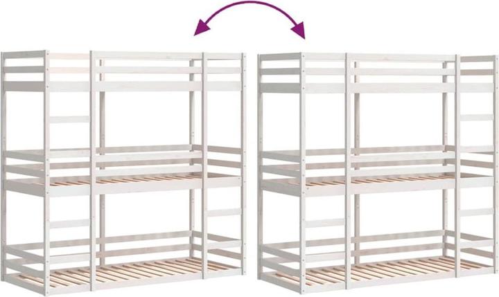 Produktbild VidaXL Dreifach-Etagenbett (90 x 190 cm)