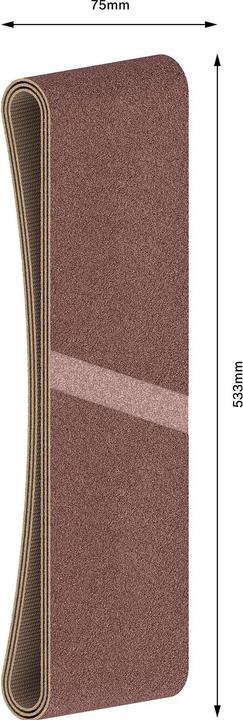 Actual product image Bosch Professional Zubehör PRO X440 sanding belt, 75 x 533 mm, G180 (180)