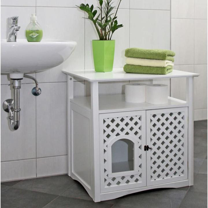 Actual product image Kerbl Cat house for litter tray Helena (Cat litter box closed)