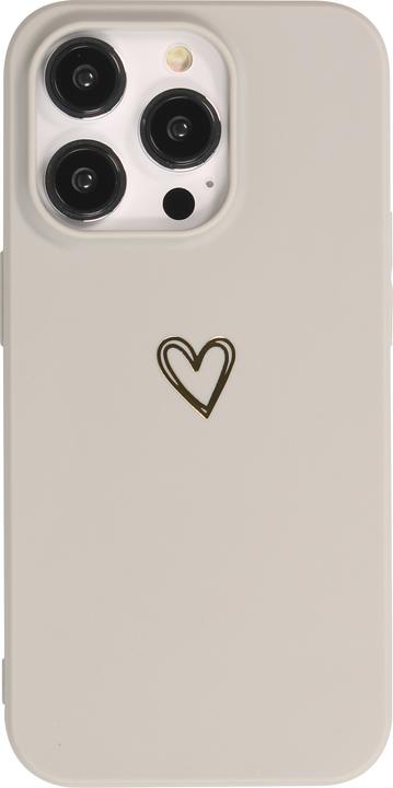 Image du produit PhoneLook Coque Silicone mat dessin coeur doré (Apple iPhone 15 Pro Max)