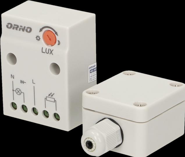 Actual product image Orno CR- 232 Twilight switch outdoor with external probe in housing, IP65, light intensity LUX adjustment