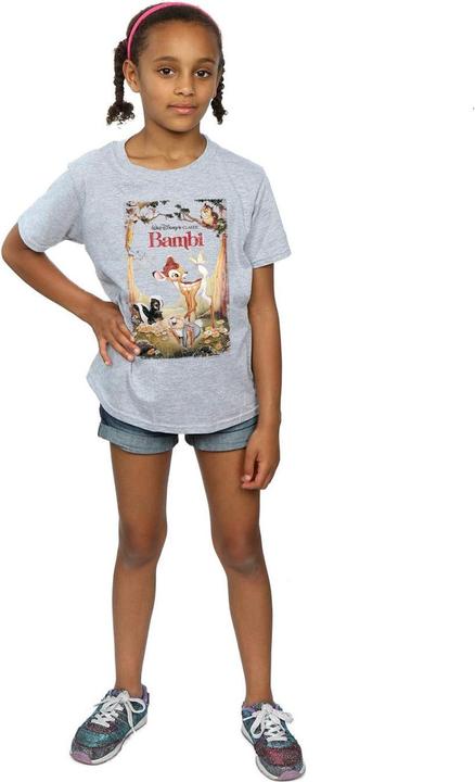 Immagine prodotto Disney Bambi Retro Poster Maglietta Ragazze (152, 158)