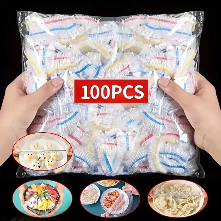 Produktbild ASMI 100 Stück Frischhaltebeutel, Frischhaltefolie, Lebensmittel Abdeckungen (100 x)