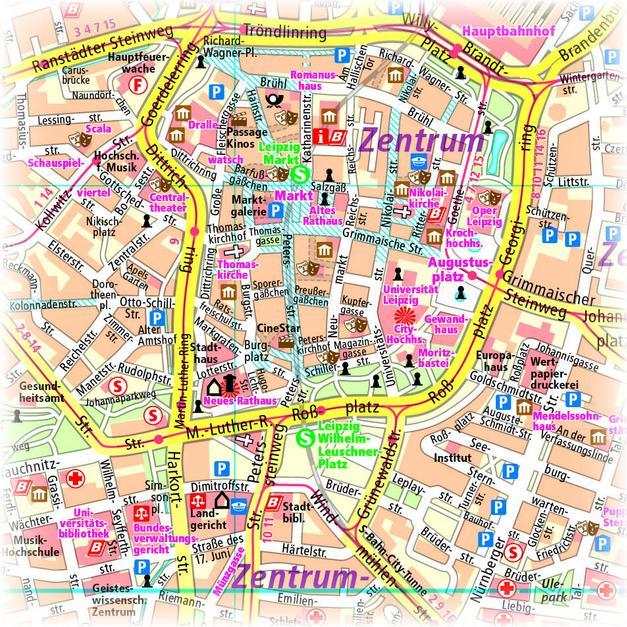 Actual product image PublicPress.1232 City map Leipzig large