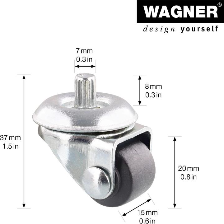 Image du produit Wagner System Rouleau de sommier ø 20 mm goupille 6x8 mm soft