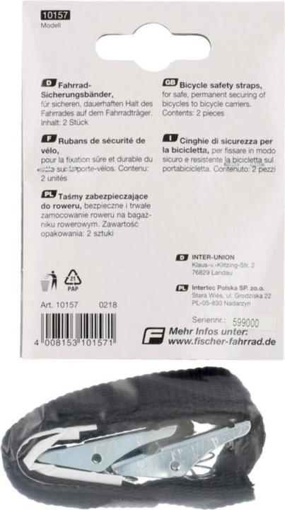 Immagine prodotto Fischer Nastro di sicurezza per biciclette 2 pezzi (Nero)