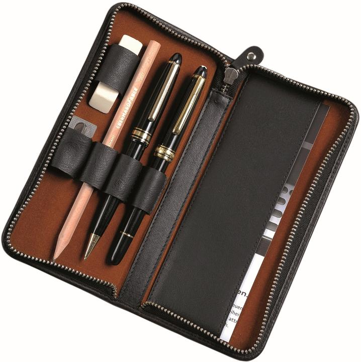 Actual product image Alassio Writing instrument case, for 3 writing instruments, black